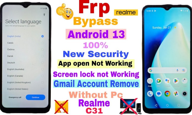 Realme C31 FRP Bypass Android 13| New Solution | Realme Realme C31 FRP Bypass Android 13| New Solution | Realme