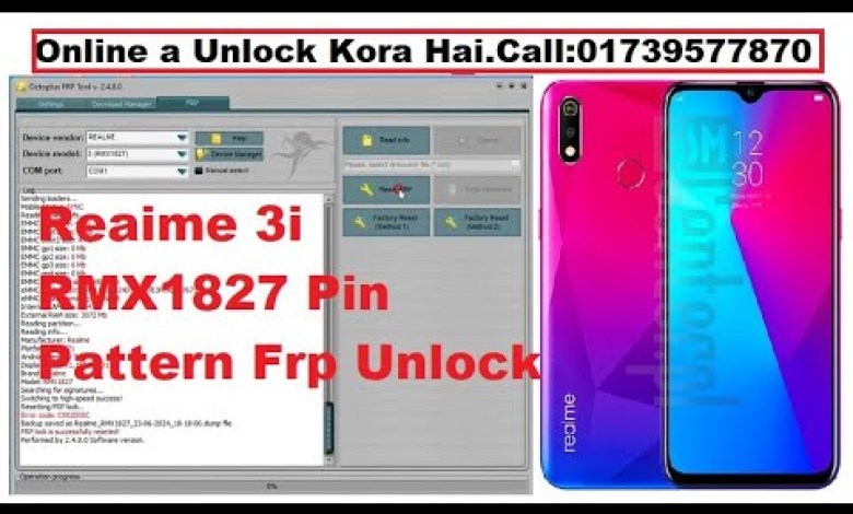 Reaime 3i RMX1827 Pin Pattern Frp Unlock By Octoplus Reaime 3i RMX1827 Pin Pattern Frp Unlock By Octoplus