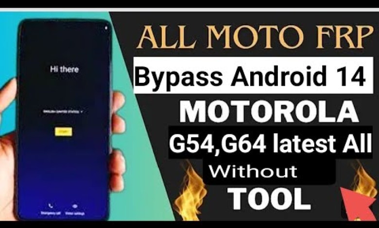 Unlock the Motorola Moto G54/G54 5G with Android 14 using Frp Bypass Unlock the Motorola Moto G54/G54 5G with Android 14 using Frp Bypass