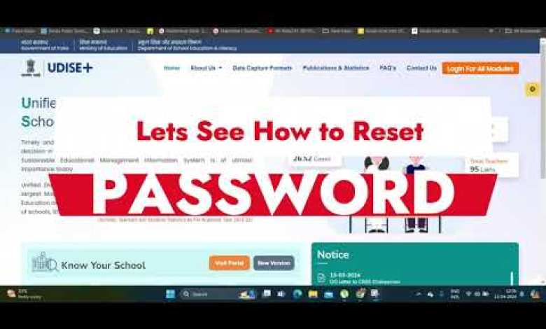 UDISE+ UPDATE PASSWORD UDISE+ UPDATE PASSWORD