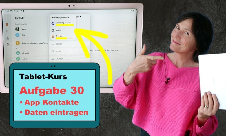 Tablet course part 30: App Contacts. Enter data Tablet course part 30: App Contacts. Enter data