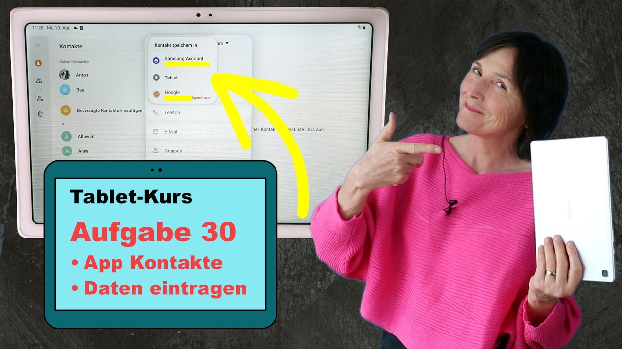 Tablet course part 30: App Contacts. Enter data Tablet course part 30: App Contacts. Enter data