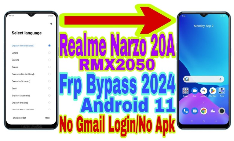 Unlock Realme Narzo 20A (RMX2050) with Android 11 using Frp Bypass | Explore What’s New Unlock Realme Narzo 20A (RMX2050) with Android 11 using Frp Bypass | Explore What’s New