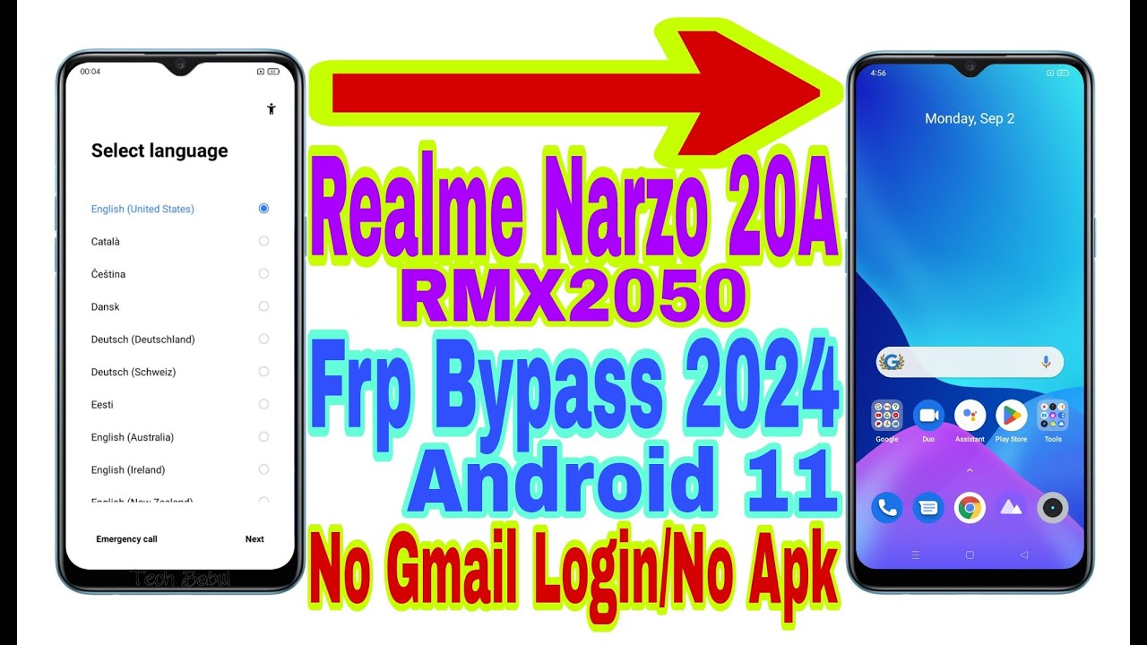 Unlock Realme Narzo 20A (RMX2050) with Android 11 using Frp Bypass | Explore What’s New Unlock Realme Narzo 20A (RMX2050) with Android 11 using Frp Bypass | Explore What’s New
