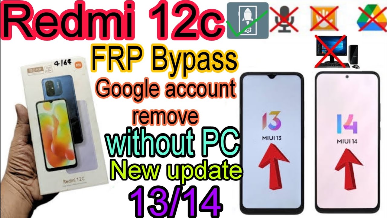 Redmi 12c FRP Bypass Android 13/14/New update 2024 Redmi 12c FRP Bypass Android 13/14/New update 2024