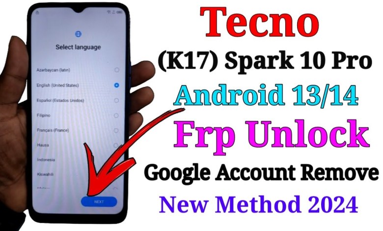 Tecno K17 Spark 10 Pro Android 13/14 Frp Unlock |New Tecno K17 Spark 10 Pro Android 13/14 Frp Unlock |New