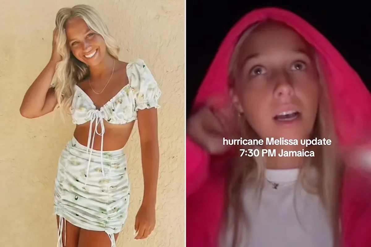 Influencerin sieht sich mit Gegenreaktionen konfrontiert, nachdem sie Videos aus Jamaika gepostet hat und scherzt, dass Hurrikan der Kategorie 5 ihren Urlaub „durcheinander bringt“. Influencerin sieht sich mit Gegenreaktionen konfrontiert, nachdem sie Videos aus Jamaika gepostet hat und scherzt, dass Hurrikan der Kategorie 5 ihren Urlaub „durcheinander bringt“.