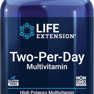 Life Extension Two-Per-Day High Potency Multi-Vitamin & Mineral Supplement – Vitamins, Minerals, Plant Extracts, Quercetin, 5-MTHF Folate & More – Gluten-Free – Non-GMO – 120 Tablets
