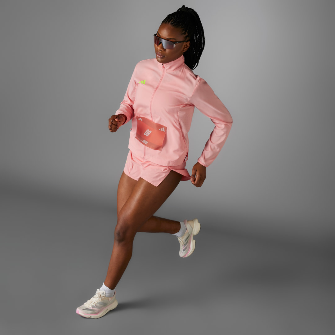 adidas Shorts de Running Adizero Essentials Split Semi Rosa Spark – Mujer