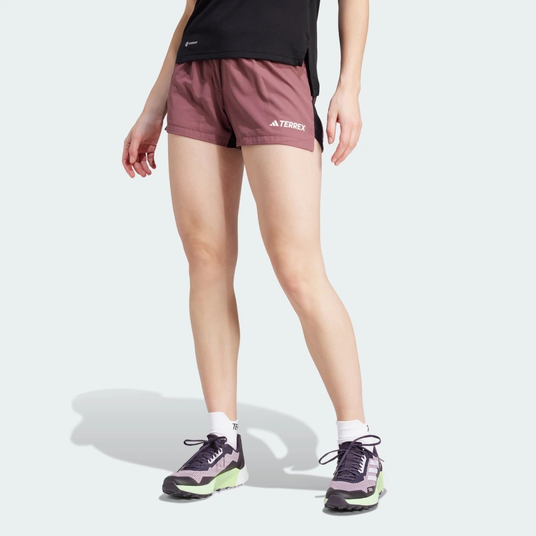 adidas Shorts de Trail Running Terrex Multi Burgundy – Mujer