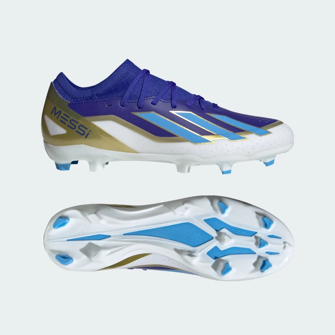 adidas Calzado de Fútbol X Crazyfast Messi League Terreno Firme Lucid Azul – Unisex