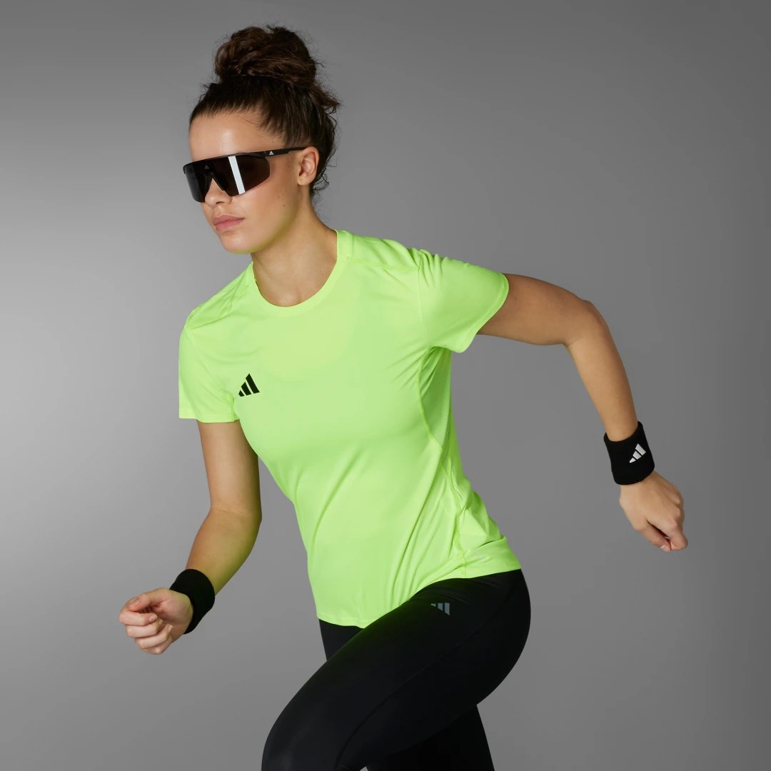 adidas Playera de Running Adizero Essentials Lucid Lemon – Mujer