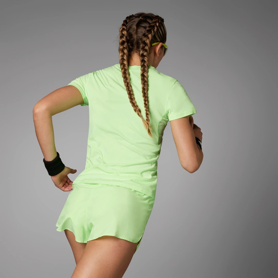 adidas Playera de Running Adizero Essentials Verde Spark – Mujer