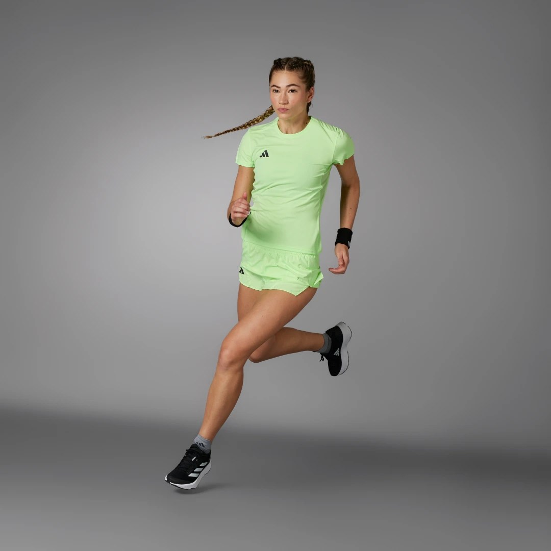adidas Playera de Running Adizero Essentials Verde Spark – Mujer
