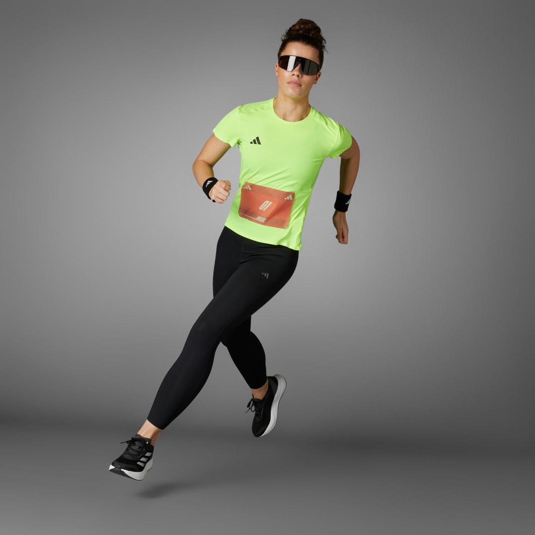 adidas Playera de Running Adizero Essentials Lucid Lemon – Mujer