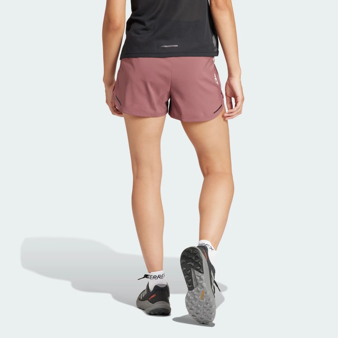 adidas Shorts de Trail Running Terrex Agravic Burgundy – Mujer