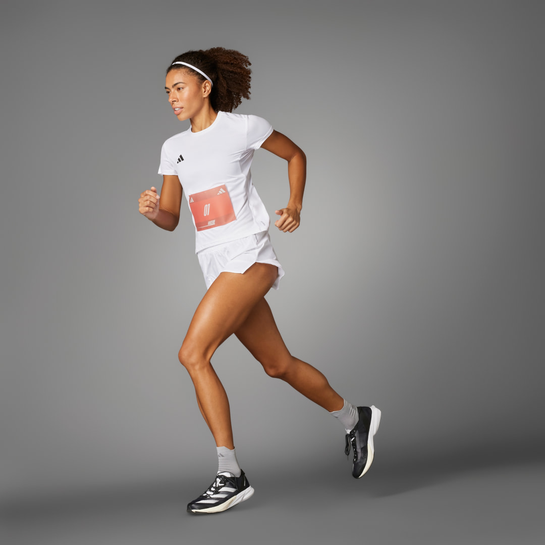 adidas Playera de Running Adizero Essentials Blanco – Mujer