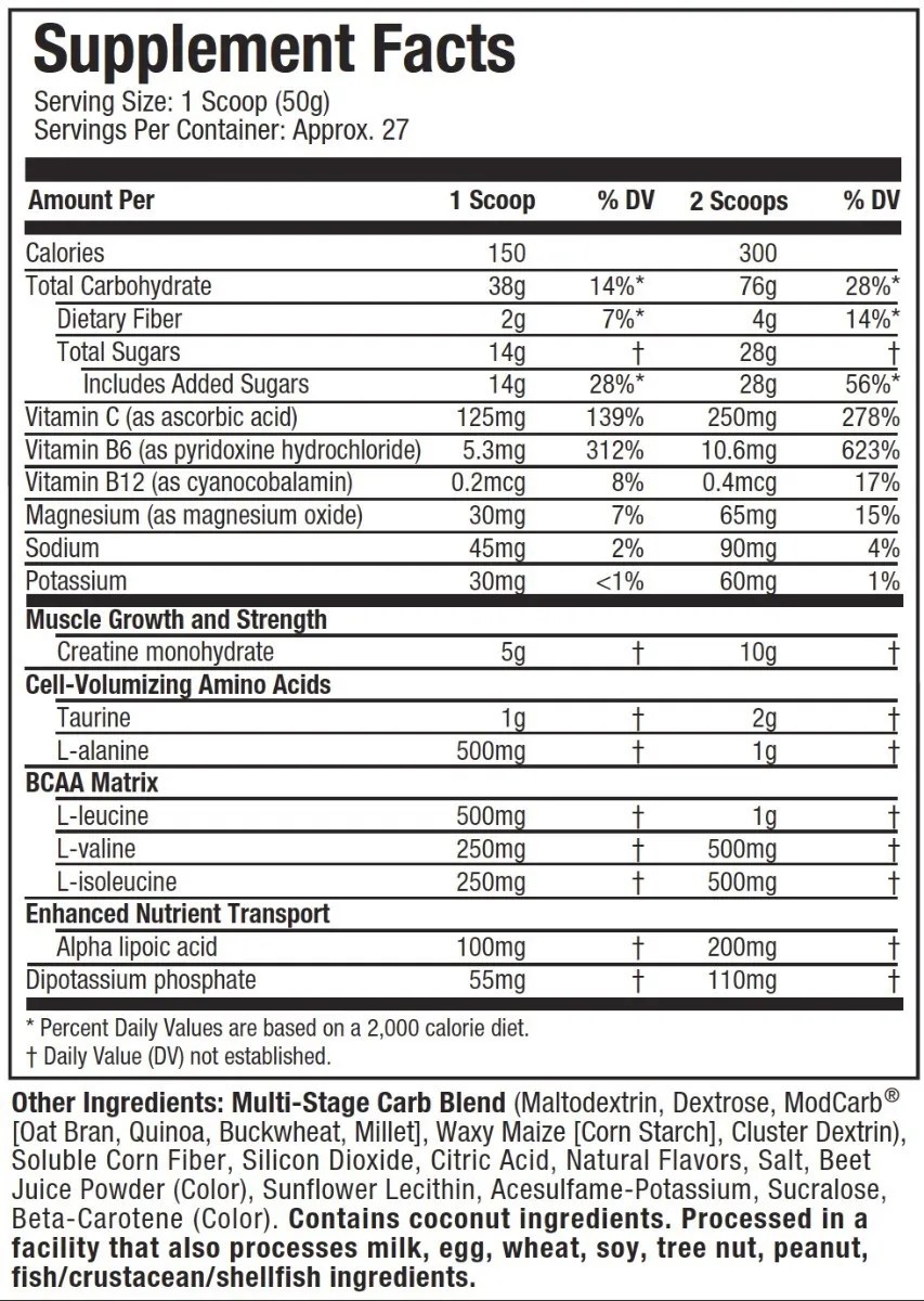 Suplemento MuscleTech Cell-Tech sabor ponche de frutas de 2.72kg