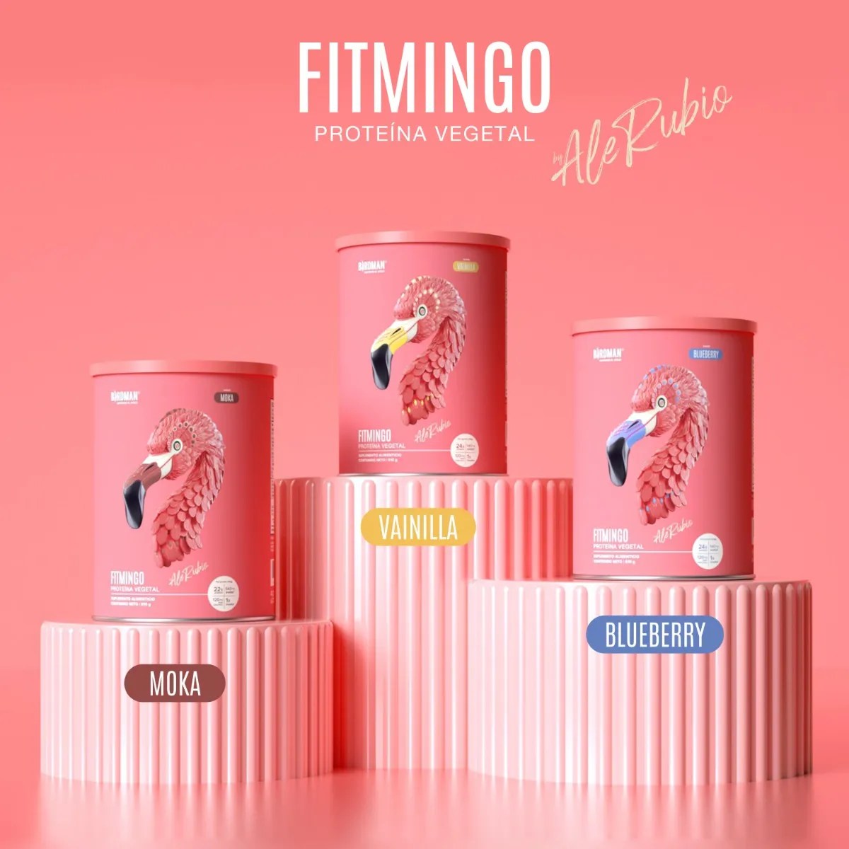Birdman Proteína Vegetal Fitmingo 510g By Ale Rubio Sabor Blueberry