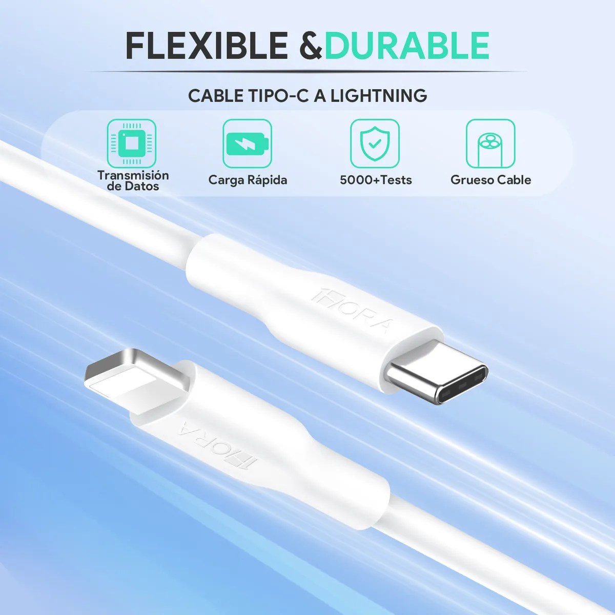 Cargador Turbo 3a 20w Carga Rápida Compatible con iPhone XS/XR/11/12/13/14 Cargador Tipo C con Cable IP 1Hora GAR154