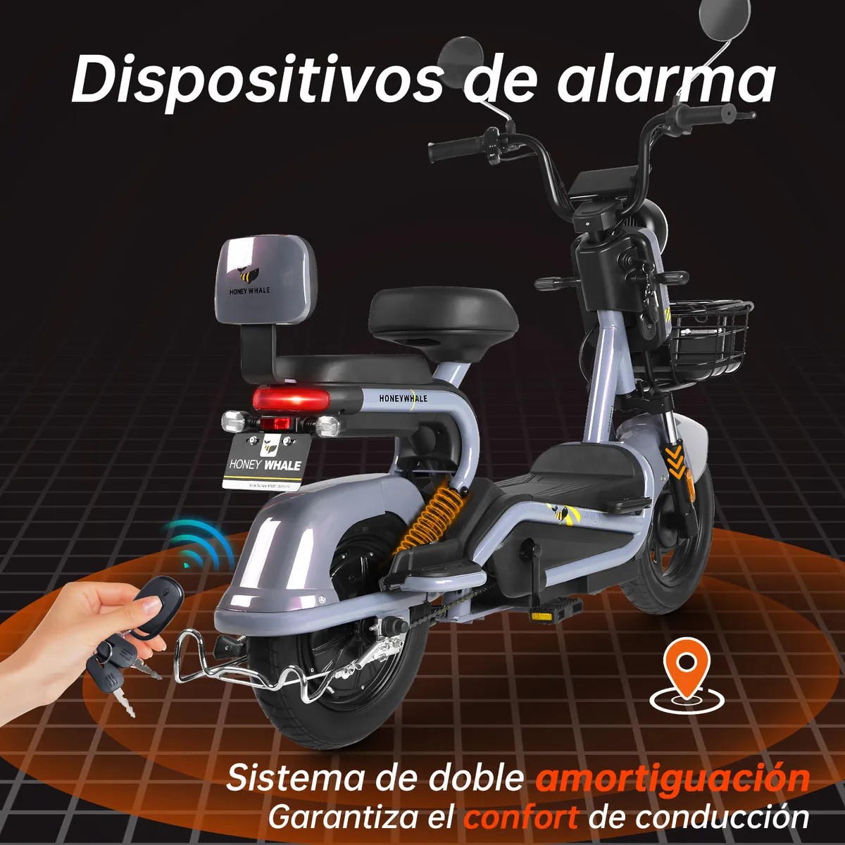 Bicicleta Eléctrica Kc 700w 45km/h 60km Moto Honey Whale – Tornasol