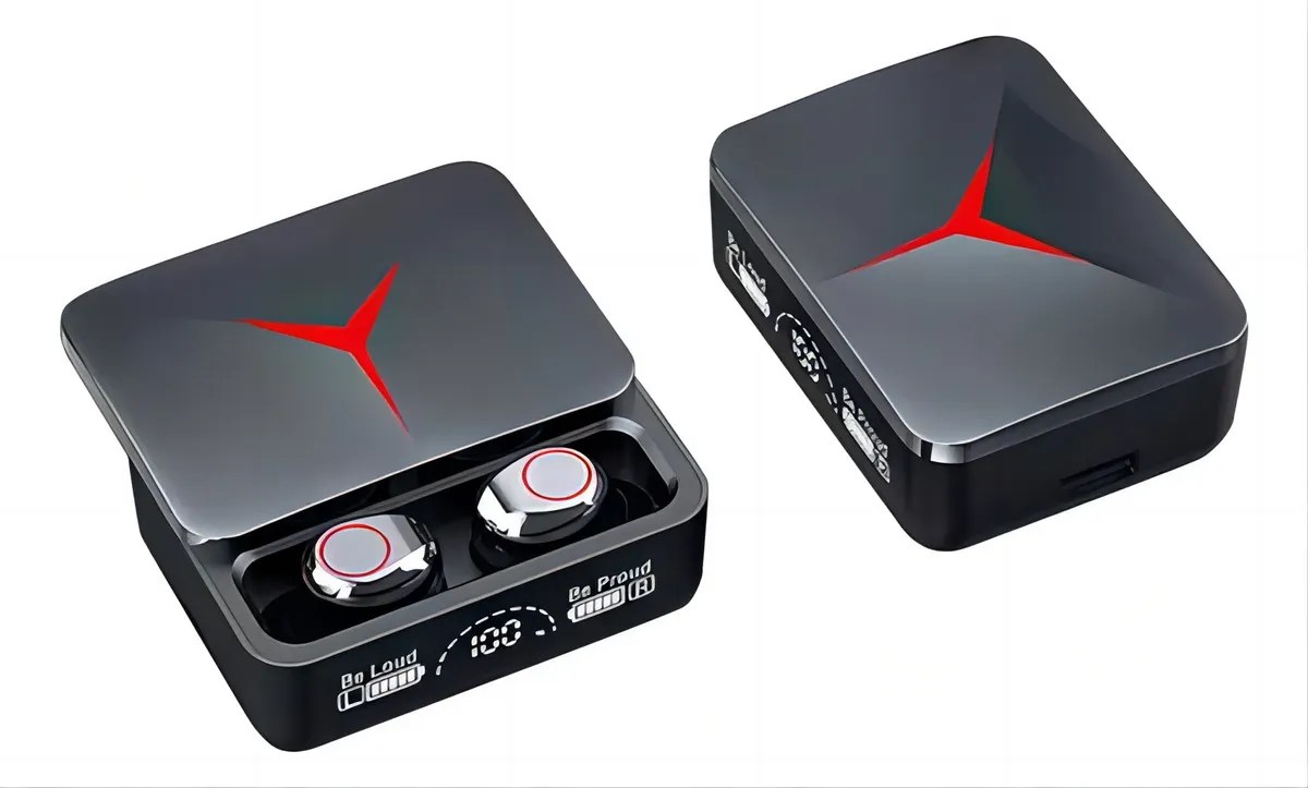 Auriculares in-ear gamer inalámbricos Audifonos On-Ear M90pro negro con luz LED