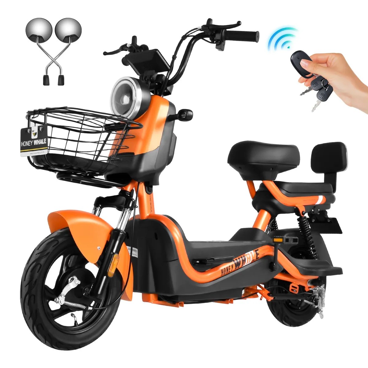 Bicicleta Eléctrica Autonomía 55-60km 31km/h U3s Honey Whale – Naranja