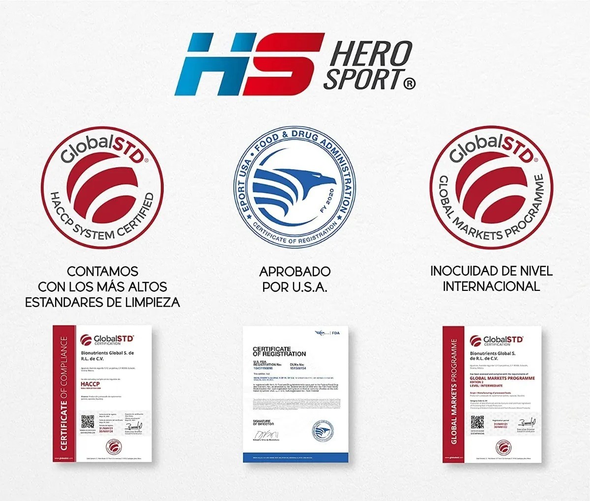 Hero Sport L-glutamina En Polvo 5000mg 450g