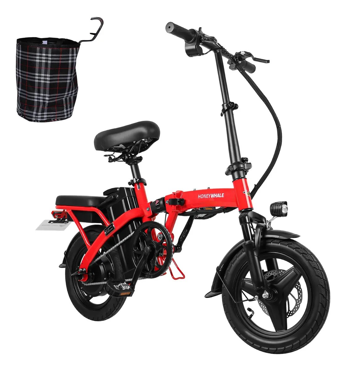 Bicicleta Eléctrica Plegable Honey Whale S6 600w 35km/h S6 ROJO