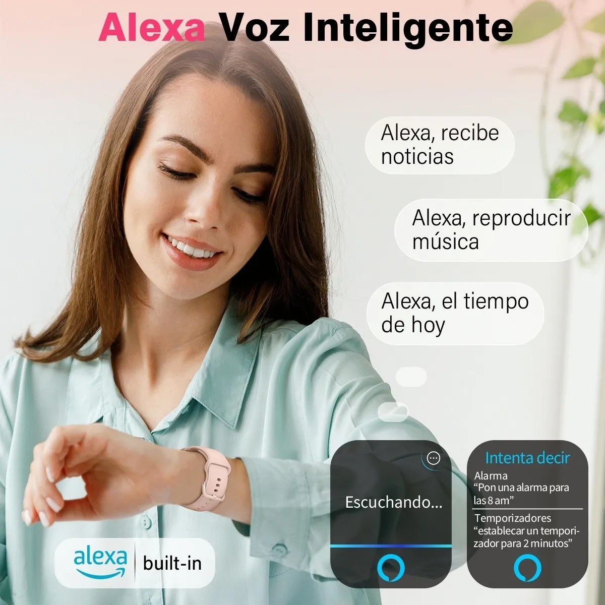 Smartwatch 1.8» Reloj Inteligente Bluetooth Llamada Alexa