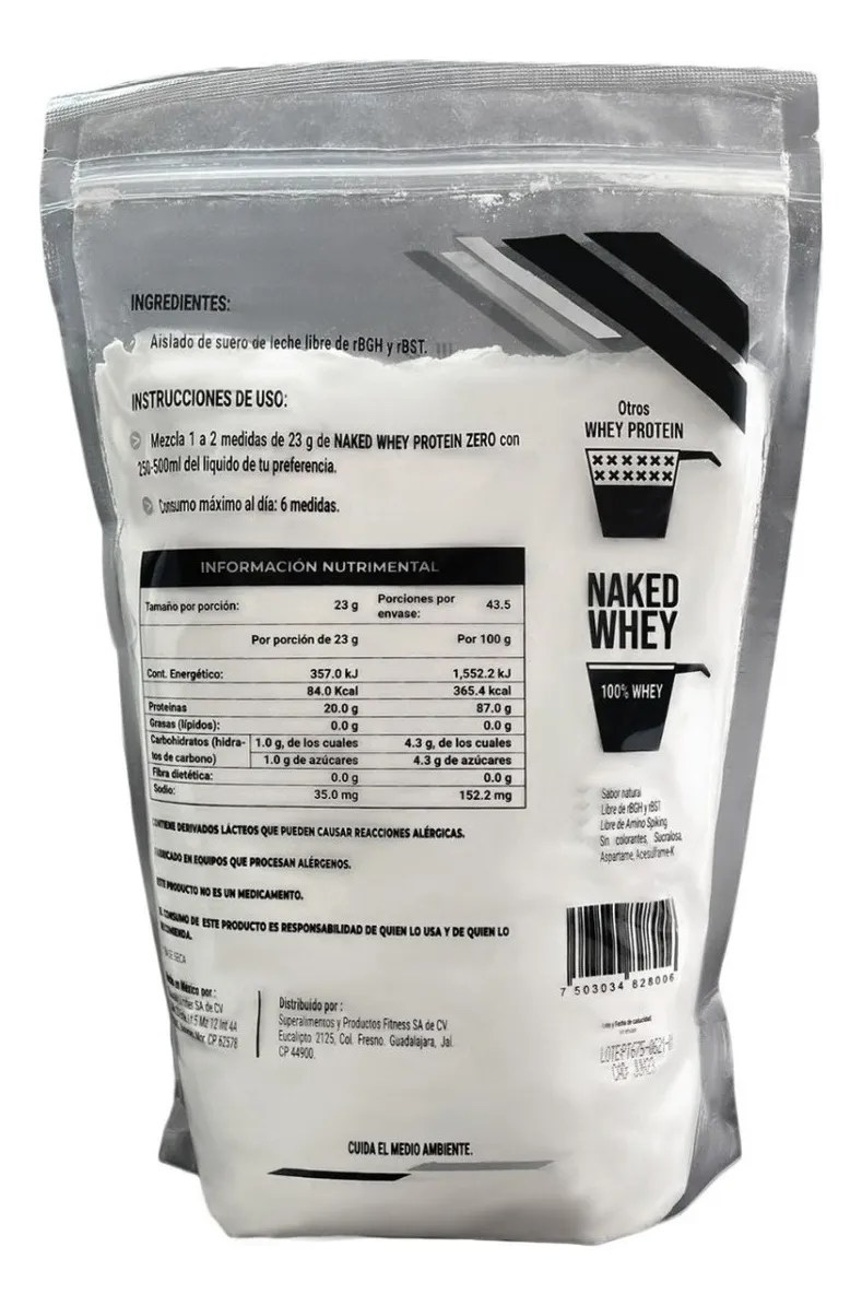 Proteina Kardagar Naked Whey Zero Carb 2.20lb 1kg Orgasmic