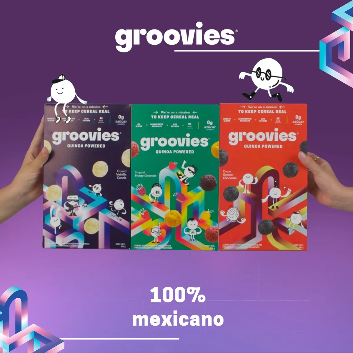 Groovies Quinoa Powered cereal saludable groovies quinoa sin gluten vainilla 4 pzs