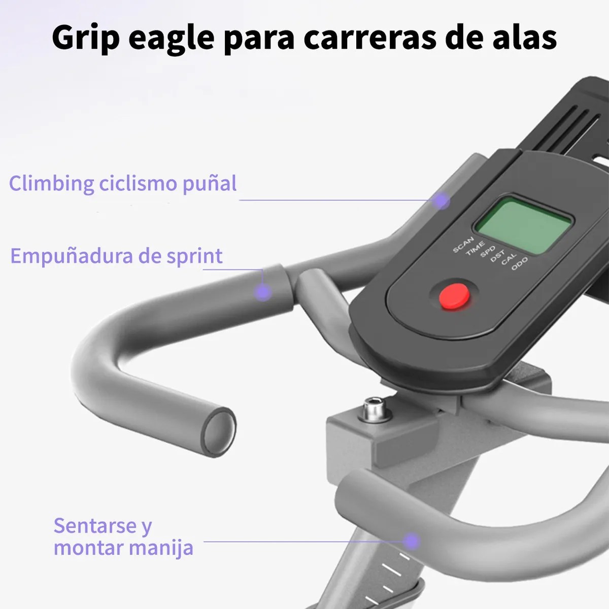 Bicicleta Ejercicio Grande Fija Deportiva Spinning Blanco