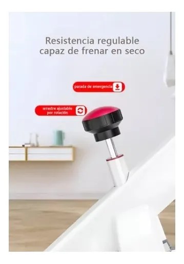 Bicicleta Ejercicio Grande Fija Deportiva Spinning Blanco