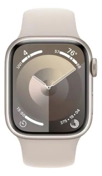 Apple Watch Series 9 GPS • Caja de aluminio blanco estelar de 41 mm • Correa deportiva blanco estelar