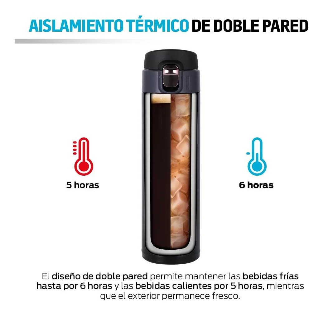 Redlemon Termo para Café de Acero Inoxidable 420 ml 2 Piezas, Set de 2 Vasos Térmicos de Doble Pared con Tapa Hermética