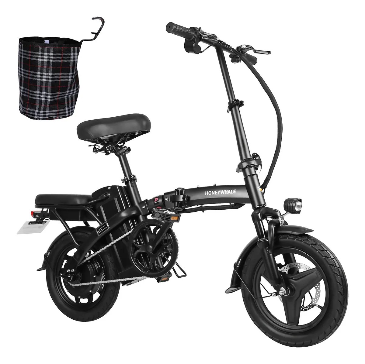 Bicicleta Eléctrica Plegable Honey Whale S6 600w 35km/h S6 NEGRO