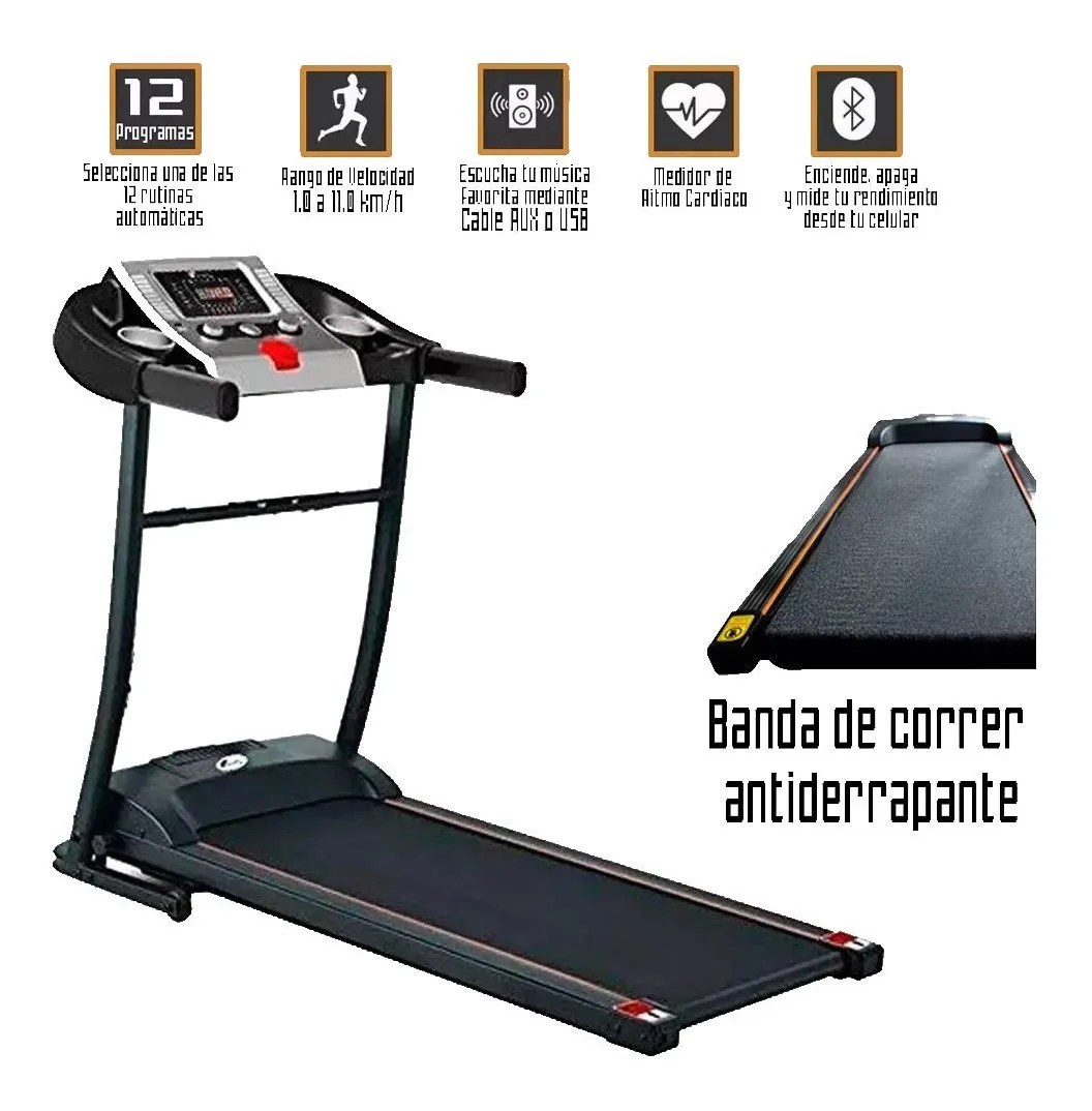 Caminadora Electrica Centurfit Walk Hp 1.5 Gym Caminadoras Color Negro 110V