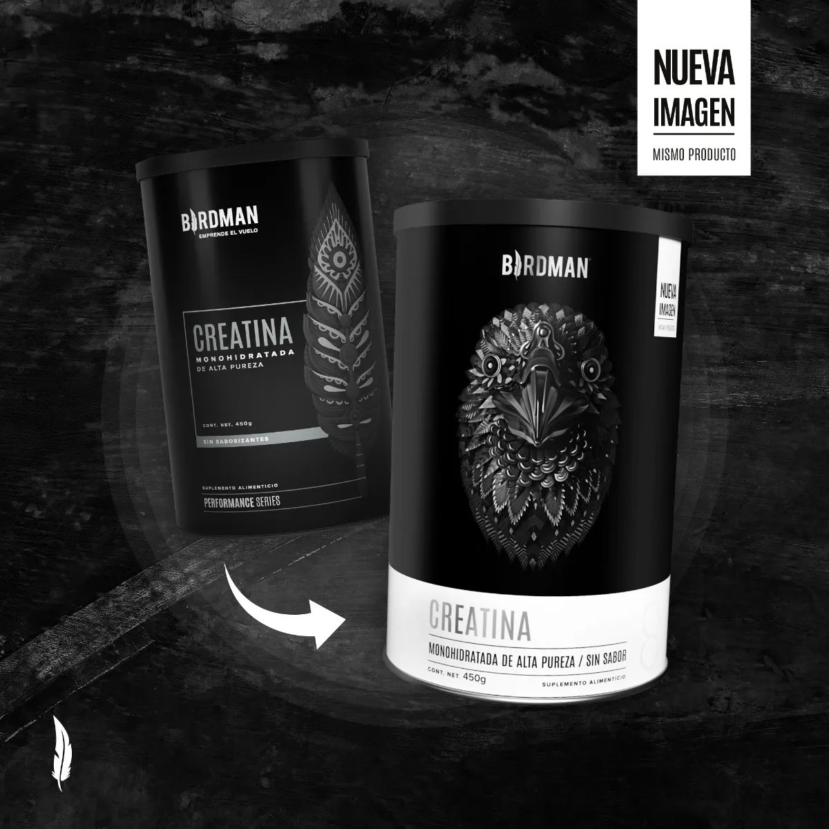Birdman Creatina Monohidratada En Polvo 450g Sabor Natural