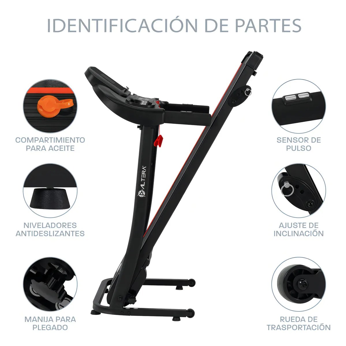 Caminadora eléctrica Altera X80ALT 110V color negro