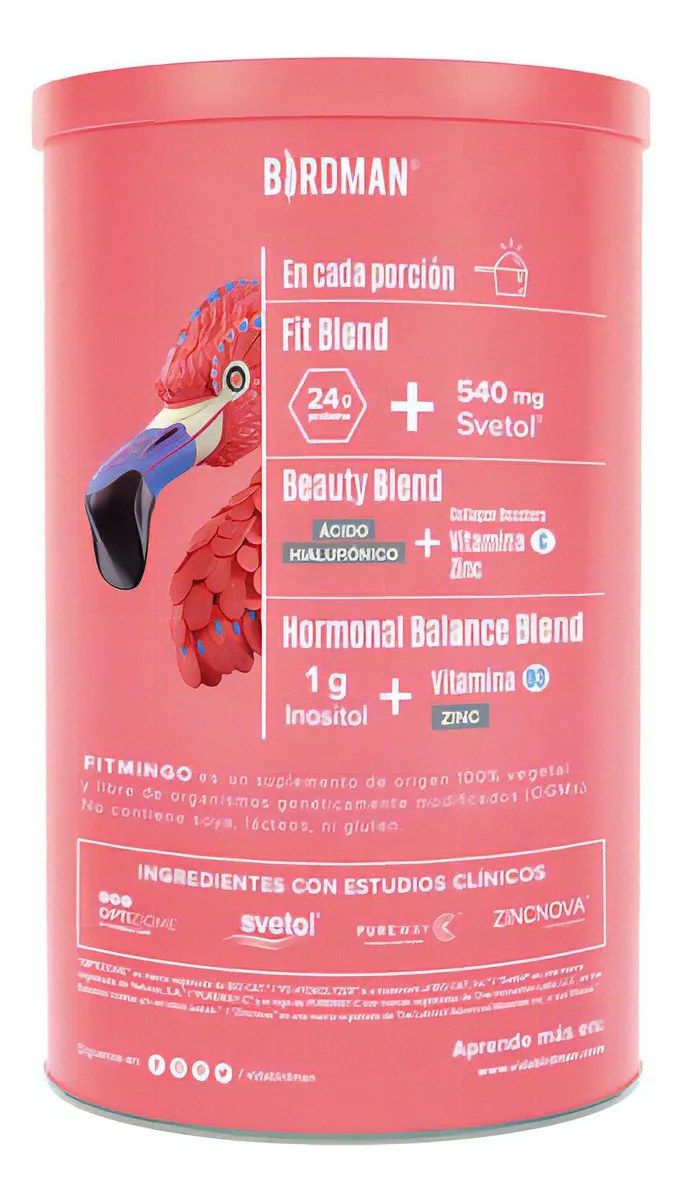 Birdman Proteína Vegetal Fitmingo 510g By Ale Rubio Sabor Blueberry