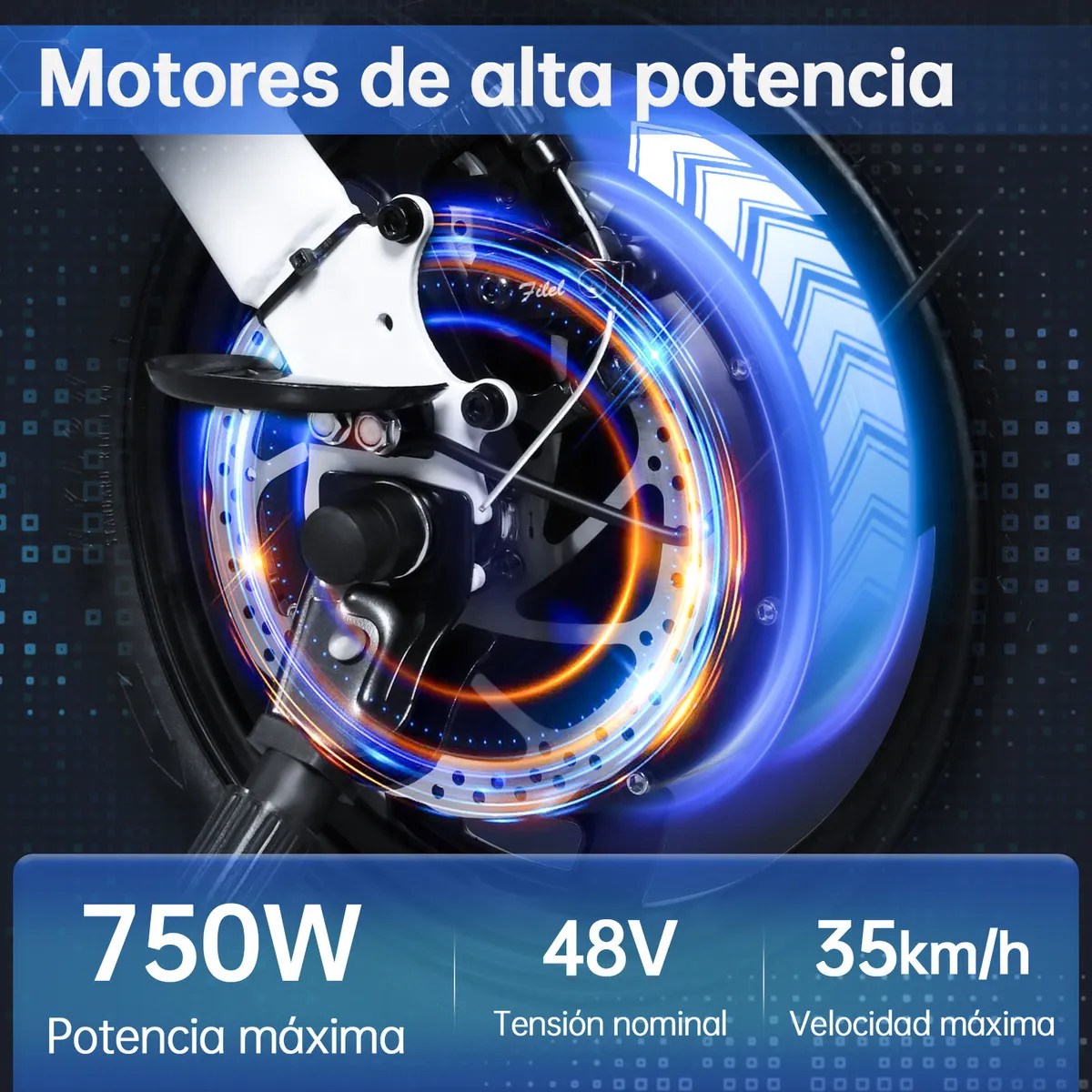 Bicicleta Eléctrica Plegable Honey Whale S6 600w 35km/h S6 BLANCO
