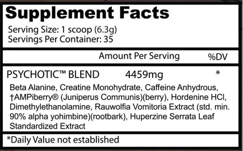 Pre Entreno Psychotic Insane Labz 35 Servs – Peach Mango