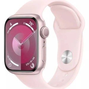 Apple Watch Series 9 GPS + Celular • Caja de aluminio rosa de 45 mm • Correa deportiva rosa claro Apple Watch Series 9 GPS + Celular • Caja de aluminio rosa de 45 mm • Correa deportiva rosa claro