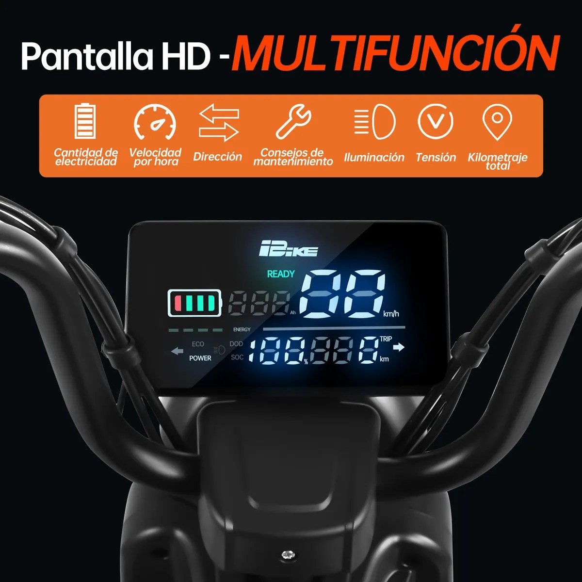 Bicicleta Eléctrica Kc 700w 45km/h 60km Moto Honey Whale – Tornasol