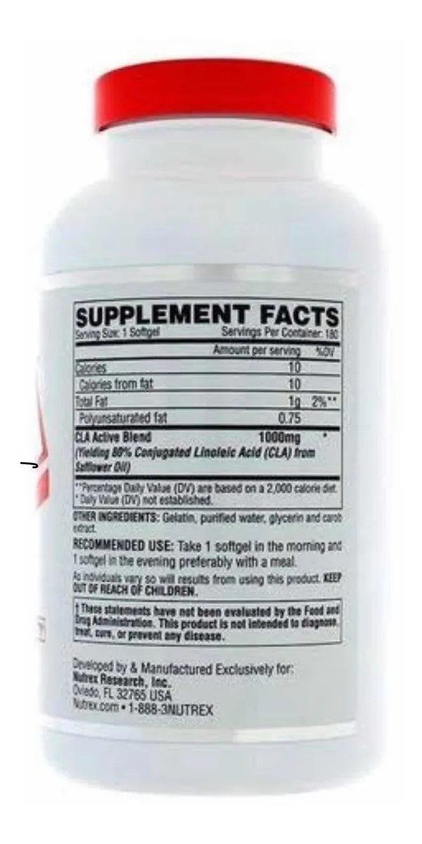Cla Nutrex Research Lipo 6 Cla (180 Capsulas) Sabor Sin sabor