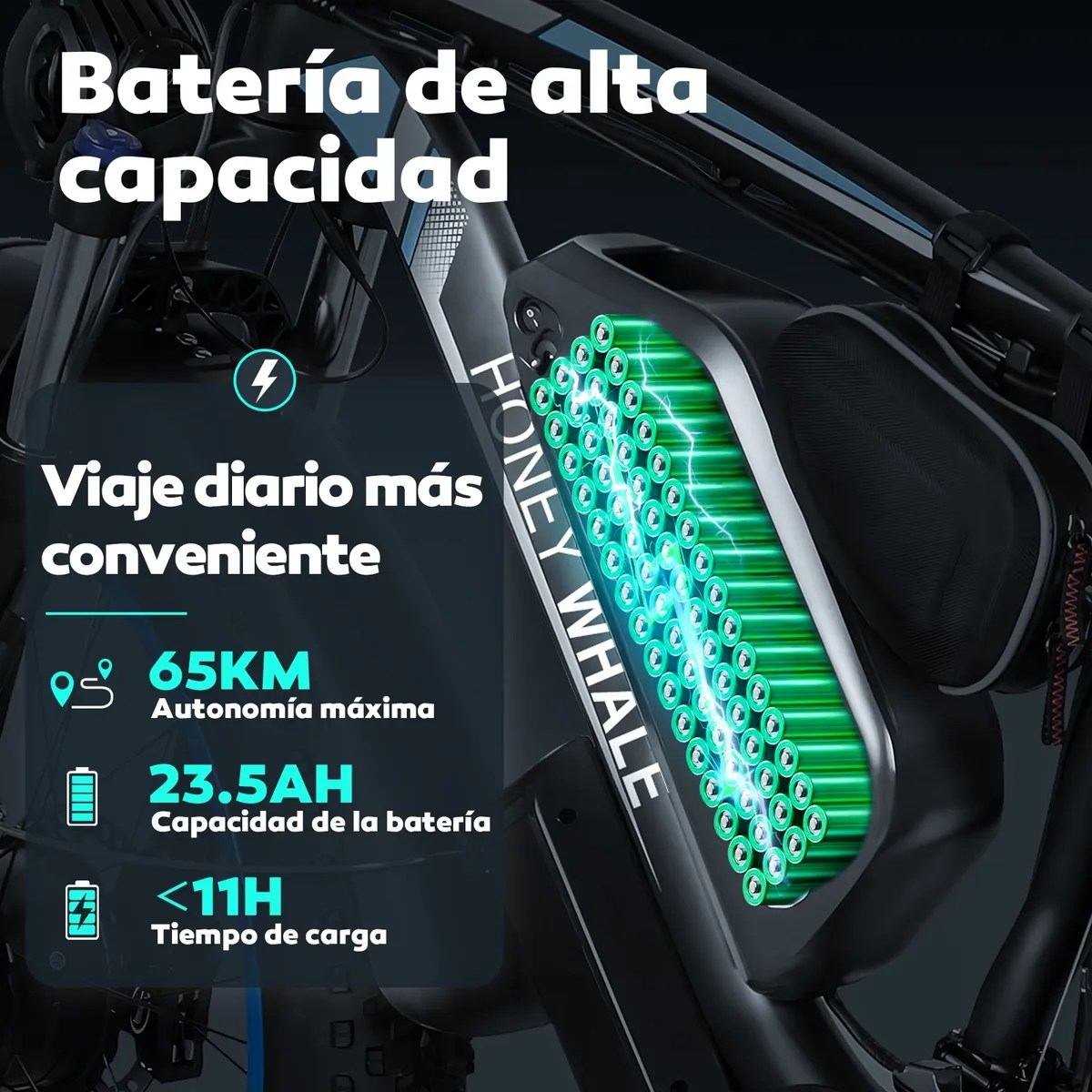 Bicicleta Eléctrica De Montaña Doble Motor Honey Whale Bk08 – Azul