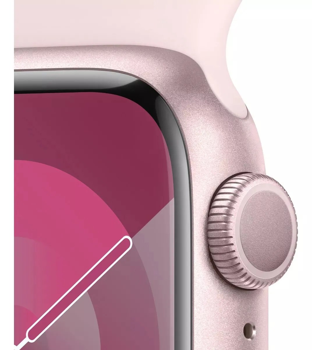 Apple Watch Series 9 GPS + Celular • Caja de aluminio rosa de 45 mm • Correa deportiva rosa claro