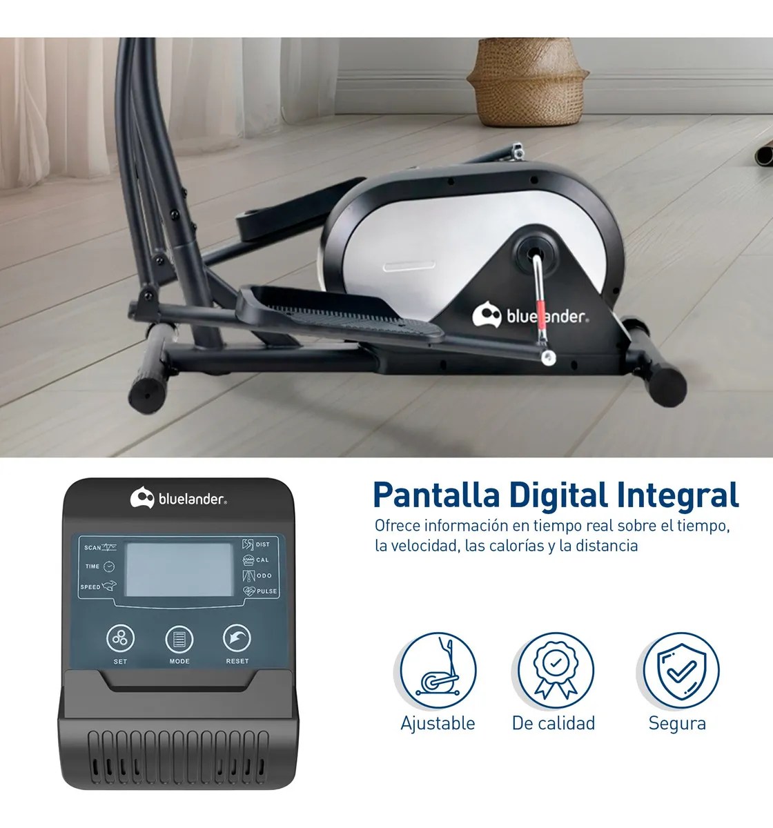Elíptica Eléctronica Eliptic Trainer Gym Fitness Prefesional Color Negro