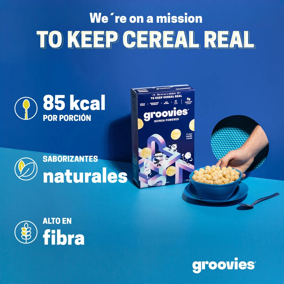 Groovies Quinoa Powered cereal saludable groovies quinoa sin gluten vainilla 4 pzs